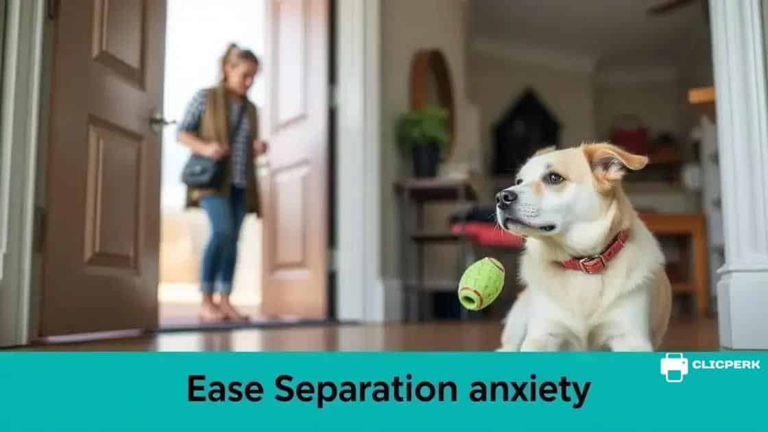 Effective techniques to ease separation anxiety
