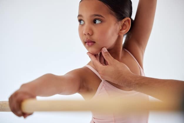 A close-up shot of a young Brazilian gymnast performing a flawless routine on the balance beam during an international competition. The gymnast is focused and graceful, and the background shows the blurred faces of the audience and judges.
