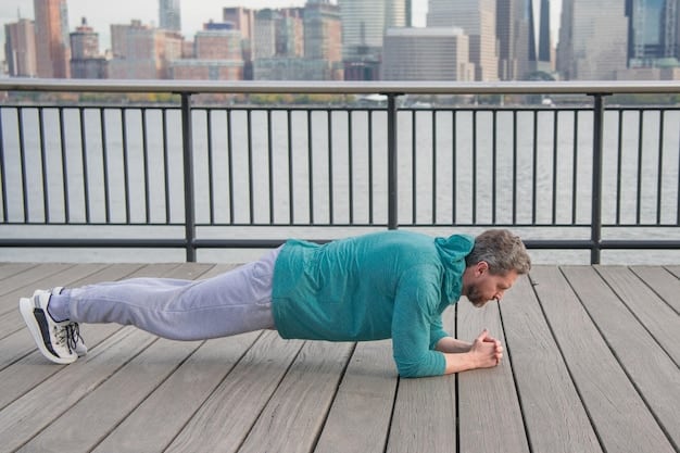 A person performing a plank exercise, demonstrating core strength and stability, which is essential for back support and posture.