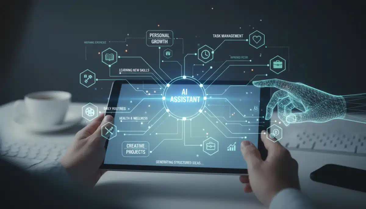 AI assistant creating a detailed mind map for personal task management