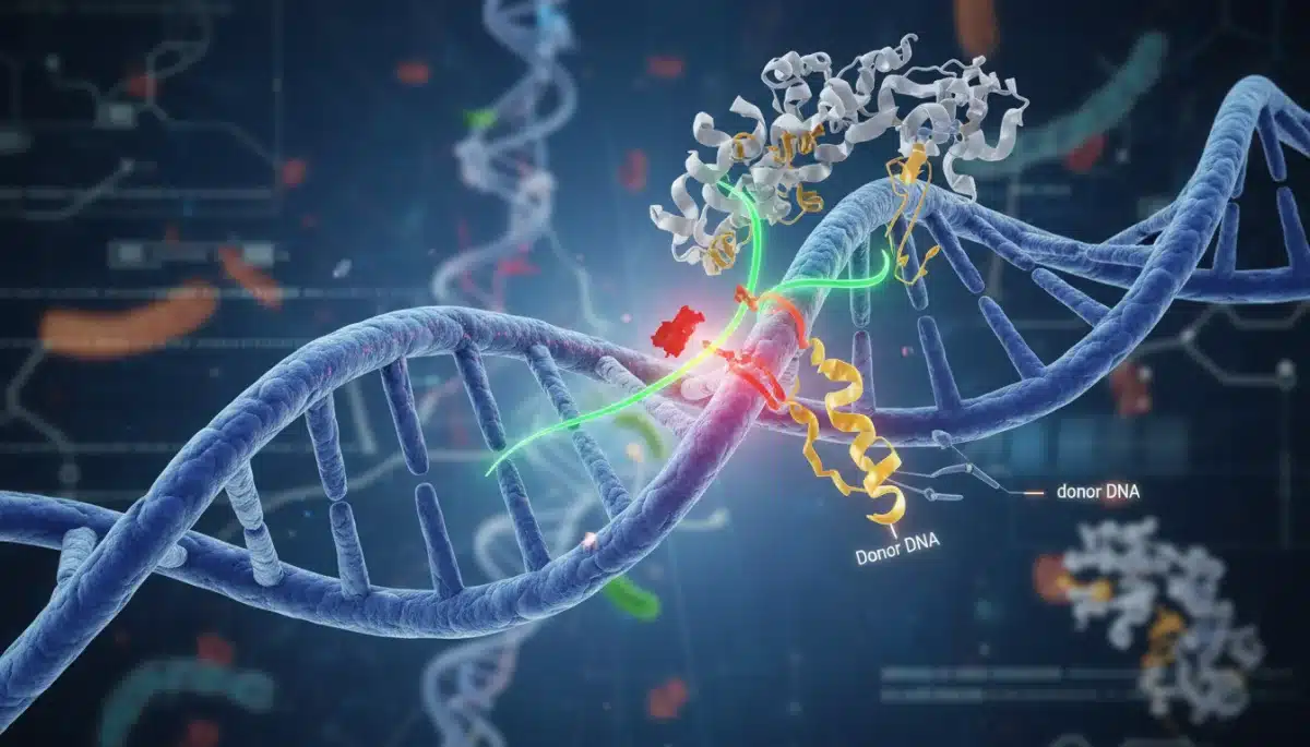 CRISPR gene editing tools precisely modifying a DNA strand
