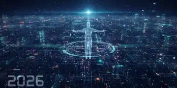 Futuristic digital landscape illustrating a comprehensive digital footprint in 2026