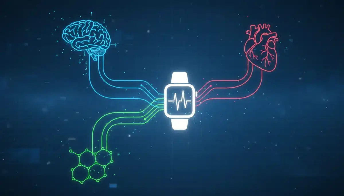 Interconnected health data flowing into a wearable device