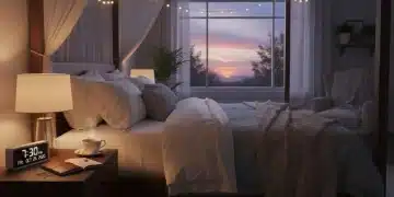 Serene bedroom scene for evening routine 2026