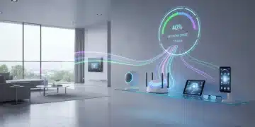 Futuristic home network setup with enhanced Wi-Fi and high-speed connections