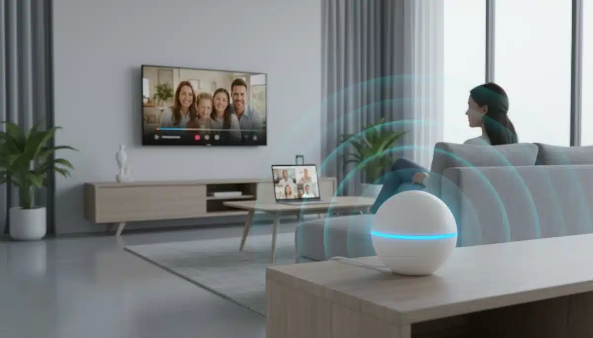 Mesh Wi-Fi system ensuring uniform coverage throughout a modern home